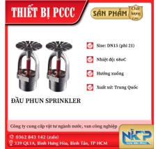 ĐẦU PHUN CHỮA CHÁY SPRINKLER HƯỚNG XUỐNG