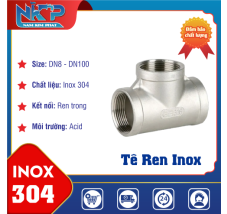 TÊ REN TRONG INOX 304