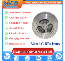 VAN 1 CHIỀU ĐĨA INOX 