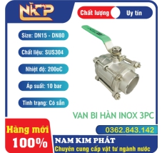 VAN BI BI HÀN INOX 3 MẢNH