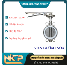 VAN BƯỚM INOX TAY GẠT