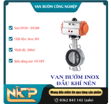 VAN BƯỚM INOX KHÍ NÉN