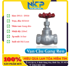 VAN CẦU GANG REN 
