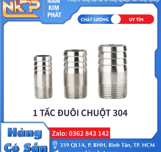 1 TẤC ĐUÔI CHUỘT INOX 304