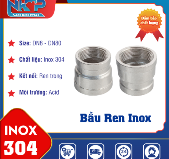 BẦU REN INOX 304