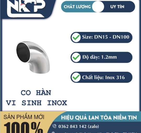 CO HÀN VI SINH INOX 316