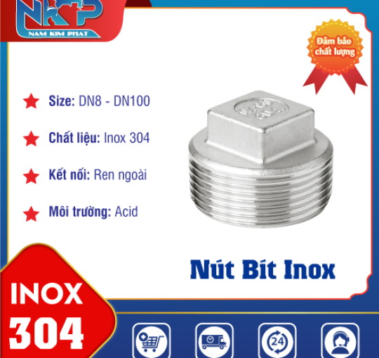 NÚT BÍT INOX 304 