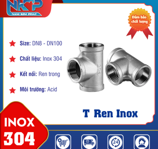TÊ REN INOX 304