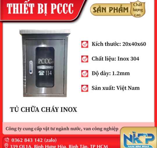 TỦ CHỮA CHÁY INOX 304