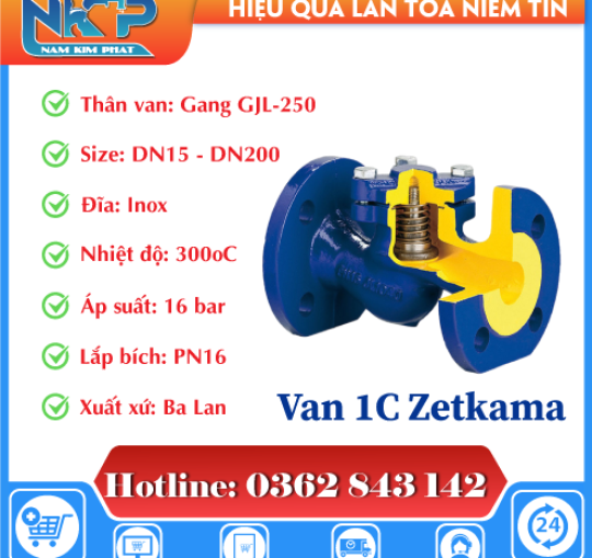 VAN 1 CHIỀU ZETKAMA