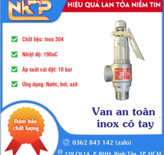 VAN AN TOÀN INOX CÓ TAY