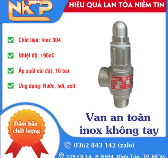 VAN AN TOÀN NẮP CHỤP INOX