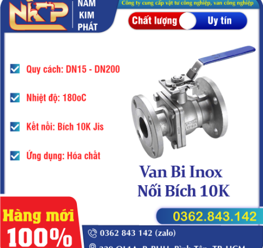 VAN BI INOX NỐI BÍCH 10K