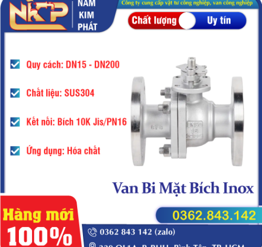 VAN BI MẶT BÍCH INOX