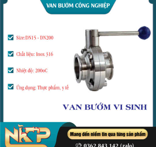 VAN BƯỚM VI SINH