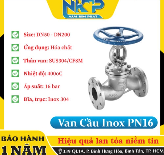 VAN CẦU INOX PN16