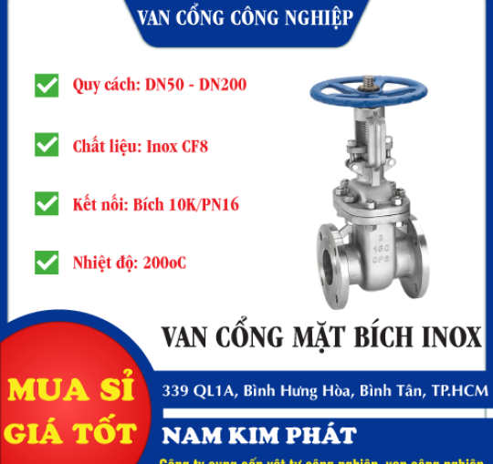 VAN CỔNG MẶT BÍCH INOX