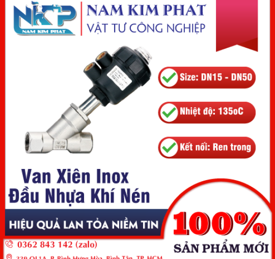 VAN XIÊN KHÍ NÉN ĐẦU NHỰA