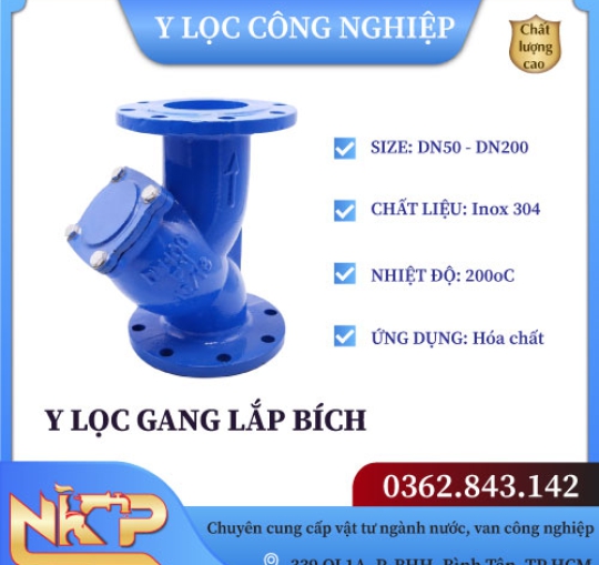 Y LỌC GANG LẮP BÍCH