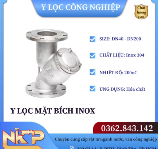 Y LỌC MẶT BÍCH INOX