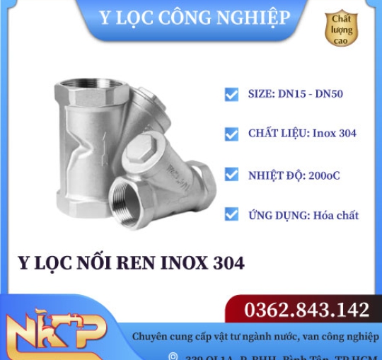 Y LỌC NỐI REN INOX 304