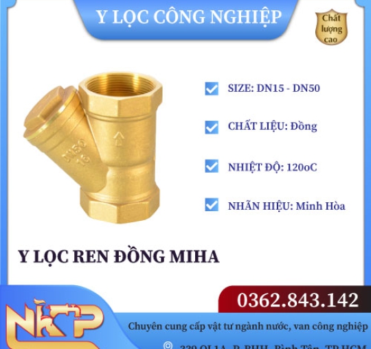 Y LỌC REN ĐỒNG MIHA